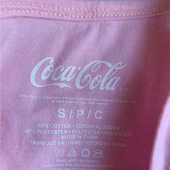 Coca Cola pink ruched tank top - Picture 4 of 9